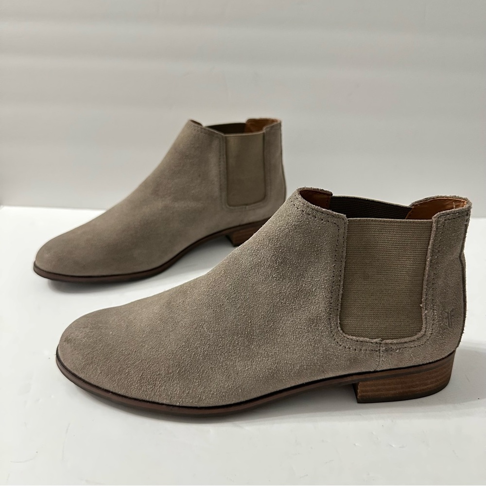 Frye Mallory Chelsea Ankle Boots Suede Leather Bootie
